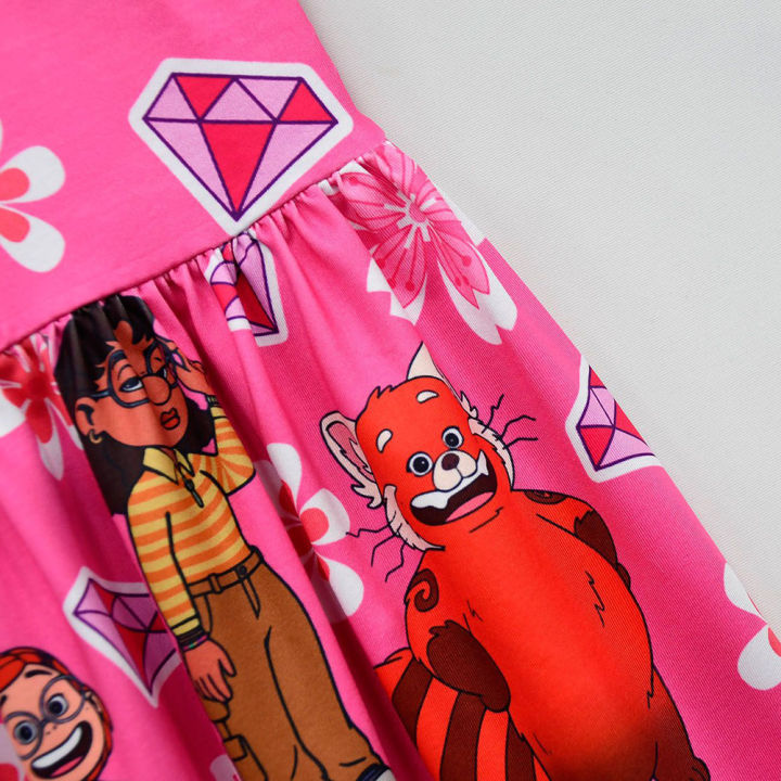 (New)%20girls%20princess%20dress%20cartoon%20printing%20short%20sleeves%20A-line%20skirt%20flying%20sleeves%20waist-printed%20dress%20-%20Image%204
