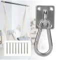 2Pcs Stainless Square Heavy Duty Ceiling Hook Wall Mounted Hook For Yoga Swings Hammocks Bracket Hardware Tool.