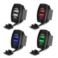 【FUPANG】waterproof dual USB port charger socket 12V led for car.