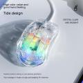 AULA S80 Mouse Gamer USB Wired Mouse 7 Button 7200DPI Lightweight Transparent Ergonomic Computer Office Gamer Mice For PC Laptop.