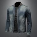 2023High-end Fashion Handsome Trend Personality Embroidered Vintage Denim Coat Done Old Yellow 100% Cotton Formal Four Seasons. 