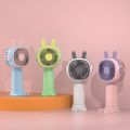 Handheld Mini Fan Portable USB Charging Pink Rabbit Ear Convenient Creative Summer Pocket Small Fans For Boy Girl Kids Gift.