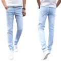 2023 New Fashion Men's Casual Stretch Skinny Jeans Trousers Tight Pants Solid Colors Cotton Stretch Denim Pants Cowboy Trousers.
