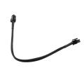 Sleeved ATX 4 Pin P4 Male to ATX P4 Female CPU Power Extension Cable Black. 
