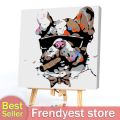 FY DIY Oil Painting Kit by Numbers Animals Hand Painted Drawing Home Decor. 