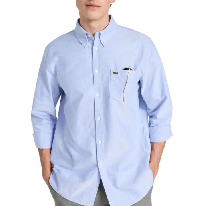 Man's%20Cotton%20Oxford%20Shirt,%20Full%20Sleeve%20Pocket%20Shirt%20Formal%20Shirt%20For%20Men%20-%20Sky%20Blue%20-%20Image%202