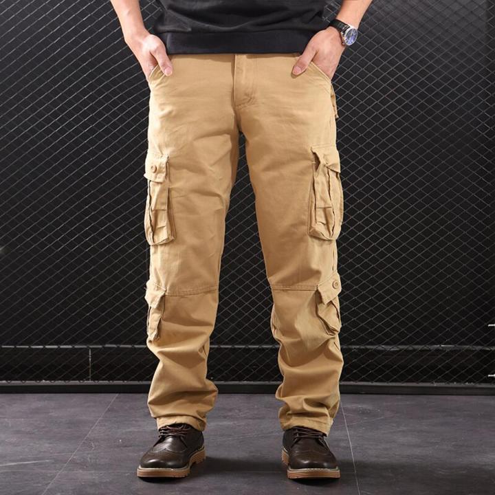 Men's  Pants Cotton  Cargo  Pants Multi cket  Hop Joggers Streetwear Overalls   Trousers 44
