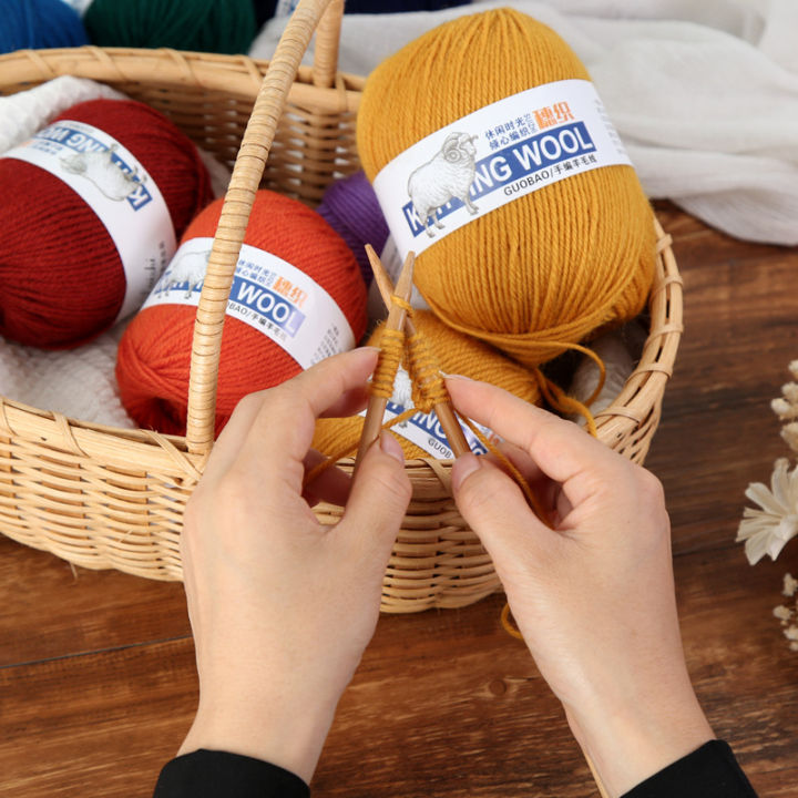 100g/Ball 100% Wool Yarn for Knitting Wholesale Pure Merino Lanas Thick Thread DIY Scarf Sweater 4-strand Lanies