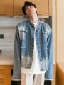 Mens Denim Jacket Designer Stand Collar Casual Coat Long Sleeve Tassels Fashion Spring Autumn Outerwear Male Street Jackets. 