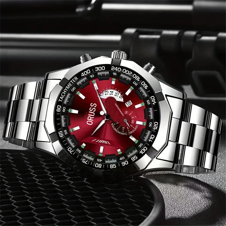 ORUSS Tachymeter Men's Watch Business Sports Fashion Quartz Watch