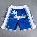 Kobe James Same Style Basketball Shorts Los Angeles Lakers BlueLos esVintage EmbroideryINSShorts. 