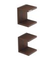 Set of 2 Book Shelf/Books Stand/Books Rack/Wall Mount Hanging Book Shelves for your Drawing Room & Office Display Unit (Brown10x8x8"). 