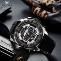 MEGIR Chronograph Men Sport Watch Fashion Silicone Army Military Watches Relogio Masculino Quartz Wrist Watch Clock Men 2056. 