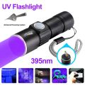 【Must-Have Gadgets】 395nm UV light flahlight Blacklight UB rechargeable LED flahlight. 
