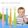 Baby Silicone Feeding Spoon with Long Handle Infant Spoon Safety Tableware Silicone Utensils Set for Children-1Pcs. 
