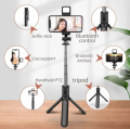 P20S Selfie Stick Tripod with Light Bluetooth Remote. 