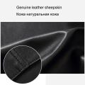 Luxury Man Genuine sheepskin leather jacket Brand Dusen Klein men slim Designer spring leather coats Black/Brown 14B0109. 