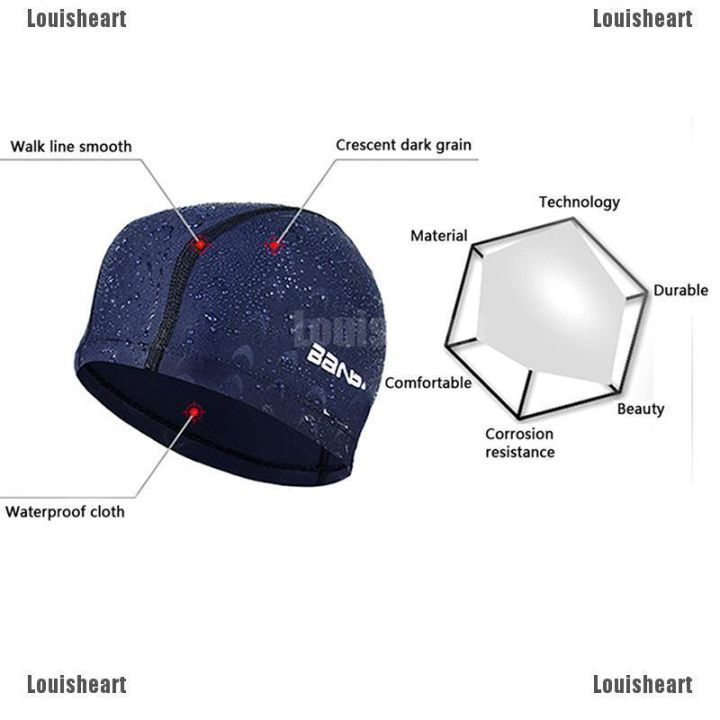 LHPH%20Waterproof%20Fabric%20Protect%20Ears%20Long%20Hair%20Sports%20Swim%20Pool%20Hat%20Shark%20Swimming%20Cap%20joie%20-%20Image%203