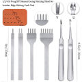 New NANLIY- 6Pc 1/2/4/6 Prong DIY Diamond Lacing titching Chiel et Leather Edge kiving DIY Craft Tool, Indutrial Grade White teel Leather Craft Kit - Rugged Durable (4mm). 