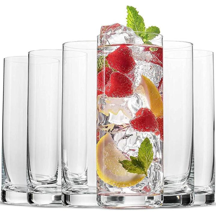 Water Glass Transparent Long Glasses 305Ml. Set Of 6Pcs - Serve Your Beverages In Style With This Set Of 6 Transparent Long Glasses - Each With A Capacity Of 305Ml