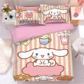 Sanrio Cinnamoroll new kawaii four-piece set cute creative bedding Japanese student dormitory single bed three-piece set. 