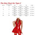 Women's Sleeveless Patent Leather Mini Dress Wetlook Bodycon Club Dresses Zipper Pencil Dress Evening Party Nightclub Suit.