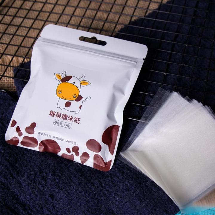 HA 500 Sheets Nougat Wrapping Paper Edible Glutinous Rice Paper Baking Paper-clear