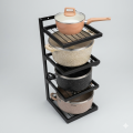 5 Layer Metal Corner Kitchen Rack | Heavy Duty Multi Tier Storage Shelf for Pots & Pans | Space Saving Organizer.