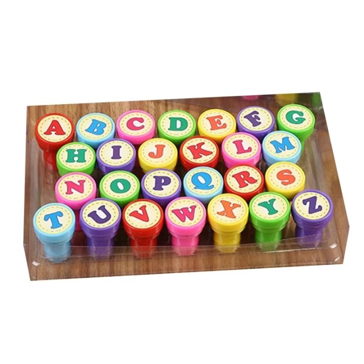 【Lejia】Pcs Alphabets Stamp Inking Ink Pad Stamper