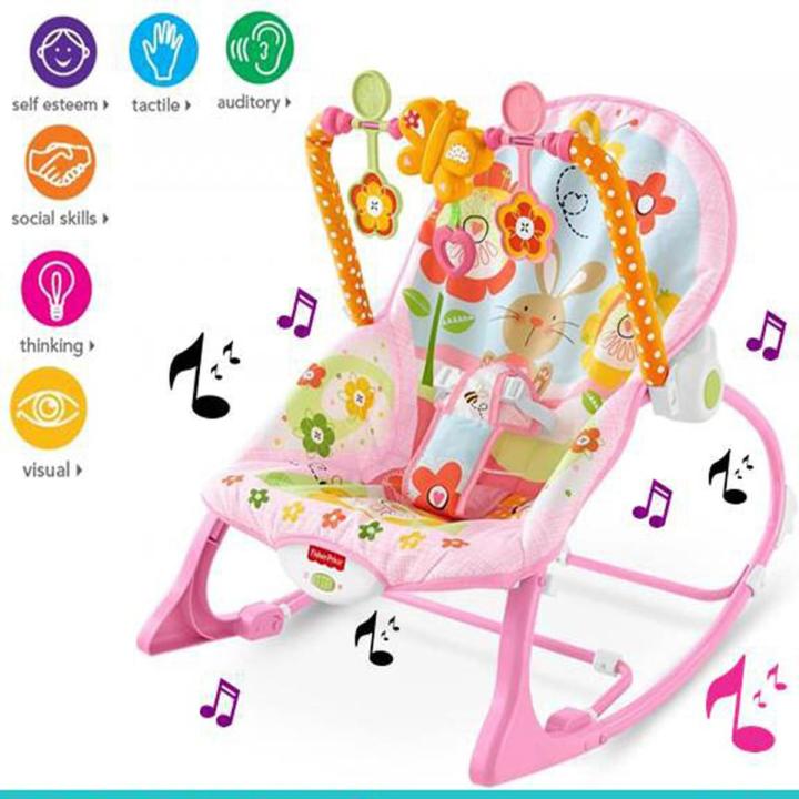 Baby Bouncer Musical Swing Chair Rocking Chair Toddler Rocker -Pink |  Daraz.com.bd