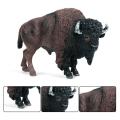 【3C VictoryEagle】Children'S Solid Simulation Model Wild Milk Cow Yak Toy Hand Bison Figurine.