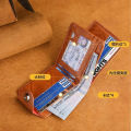 Men Mini Wallet Man Dollar Purse Card Bag Leather Bag Student Zero Wallet Personality Men's Short Wallet Card Holder.