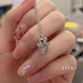 Titanium Steel Sanrio Hello Kitty Cat Necklace for Women Cute and Smart Gift for Best Friend Girlfriend Sweet Clavicle Chain.