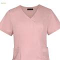 Women Nurse Work Clothing Nursing Uniform Top and Pants V S Pink. 