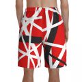 Van Halen Board Shorts EVH 5150 STRIPES Board Short Pants Trenky Men's Comfortable Design Swimming Trunks Plus Size 2XL. 