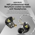 QKZ AK6-Zeus Dynamic Headset In-Ear Monitor Earphone Sport Earbuds Noice Cancelling Music Headphones Detachable 3.5mm Earphones. 