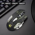 X8 Super Quiet Wireless Gaming Mouse 2400DPI Rechargeable Gamer Computer Mouse-Black. 