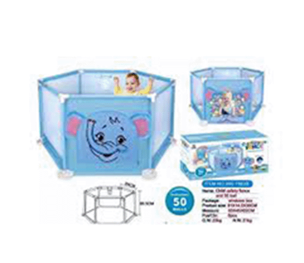 Lovely elephant 50pcs 55mm plastic ocean ball pool with 146cm safety fence 995-7062B