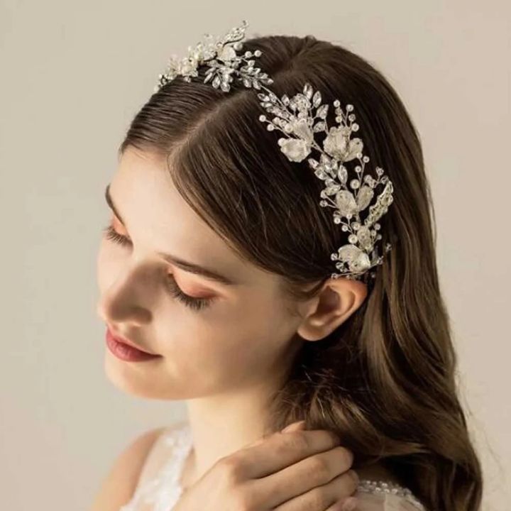 Women%20Silver%20Leaf%20Rhinestones%20Heabdand%20Wedding%20Hair%20Jewelry%20Bridal%20Hair%20Accessories%20for%20Bride%20Women%20-%20Image%207