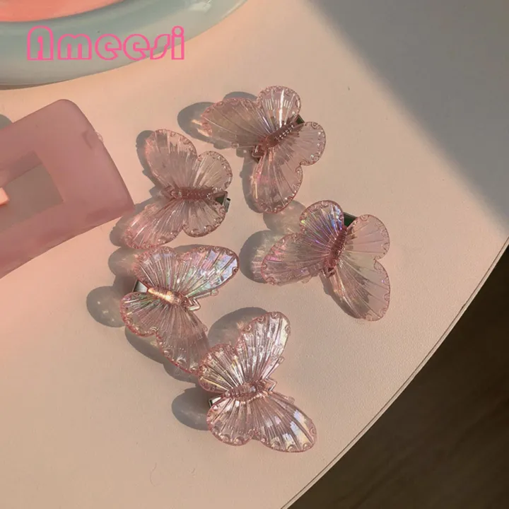 Ameesi%20Hair%20Pin%20Temperament%20Holographic%20Clear%20Butterflies%20Hair%20Barrette%20-%20Image%203