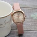 Fashion Watch Oval Small Dial Thin Belt Student Dress Leather Strap Wristwatches for Women.