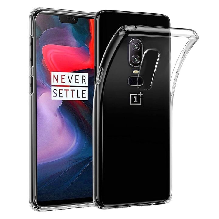 OnePlus 6 Premium Silicone Case Crystal Clear Soft TPU Ultra-Thin Transparent Flexible Protective Mobile Phone Back Cover