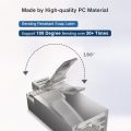 ZoeRax 50pcs Shielded RJ45 Cat6 Cat6A Pass Through Connectors - 3 Prong 8P8C Gold Plated Ethernet Ends for FTP/STP Network Cable.