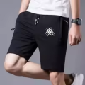 Black Mans Comfortable Cotton Cargo Shorts Half Pants - Short Pant For Men. 