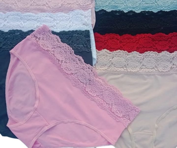 3 PCS ASSORTED PACK COTTON LACE PANTY FOR WOMES UNDERWEAR