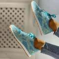 Women Flat Glitter Sneakers Casual Bling Vulcanized Shoes Female Mesh Lace Up Platform Comfort Plus Size Fashion Ladies Autumn Moonlight Shines. 