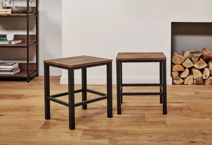 Modern Steel Accent Stool – Stylish & Durable Seating for Home, Office, or Café