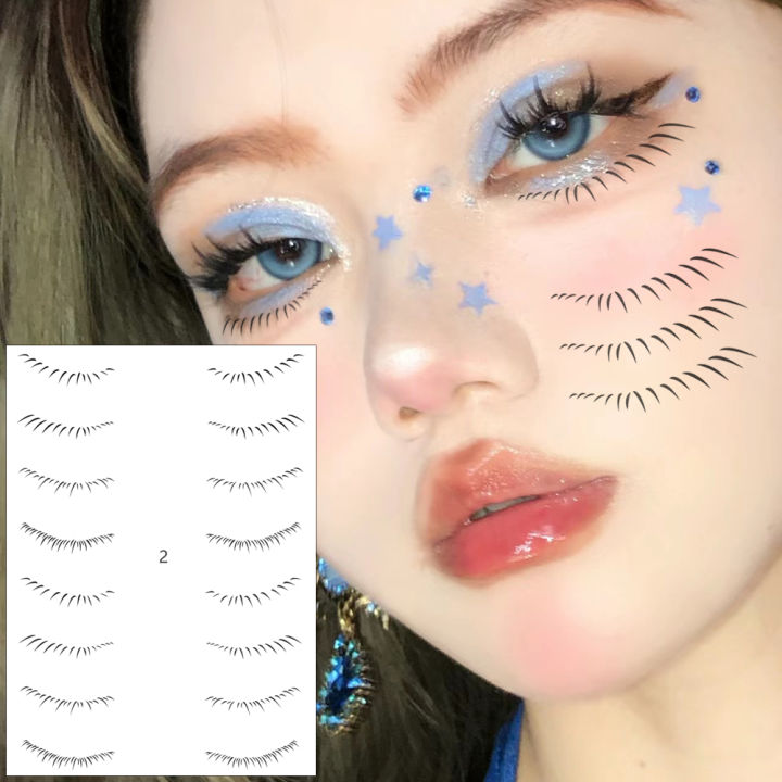 1/3/5pcs%20Transfer%20Paper%20Lower%20Eyelash%20Tattoo%20Patch%20Flat%20Lazy%20Makeup%20Tool%20Fake%20Eyelashes%20Disposable%20Stickers%20Beauty%20Tool%20-%20Image%202
