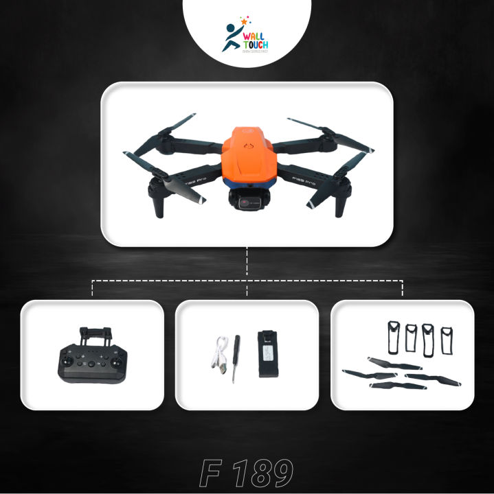 F189 Drone HD UAV Dual Camera RC Quadcopter Drone | Capture Aerial Views with High-Quality Dual Camera Drone - Color: Black and Orange