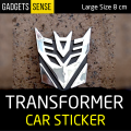 Car Sticker Transformer Decepticon Robot Sticker Glossy Vinyl 3D Decal Badge Chrome Logo TRD GT GTS Sticker Car Decoration Modification Sports Car. 